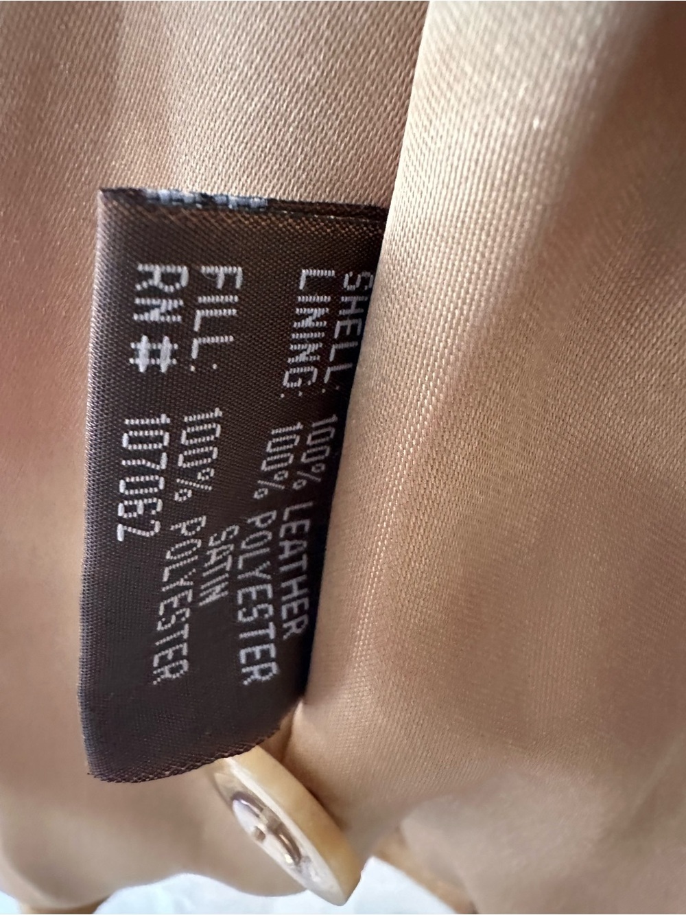 Collezione Tan Spotted Suede Leather Coat Size 4 - Picture 8 of 10